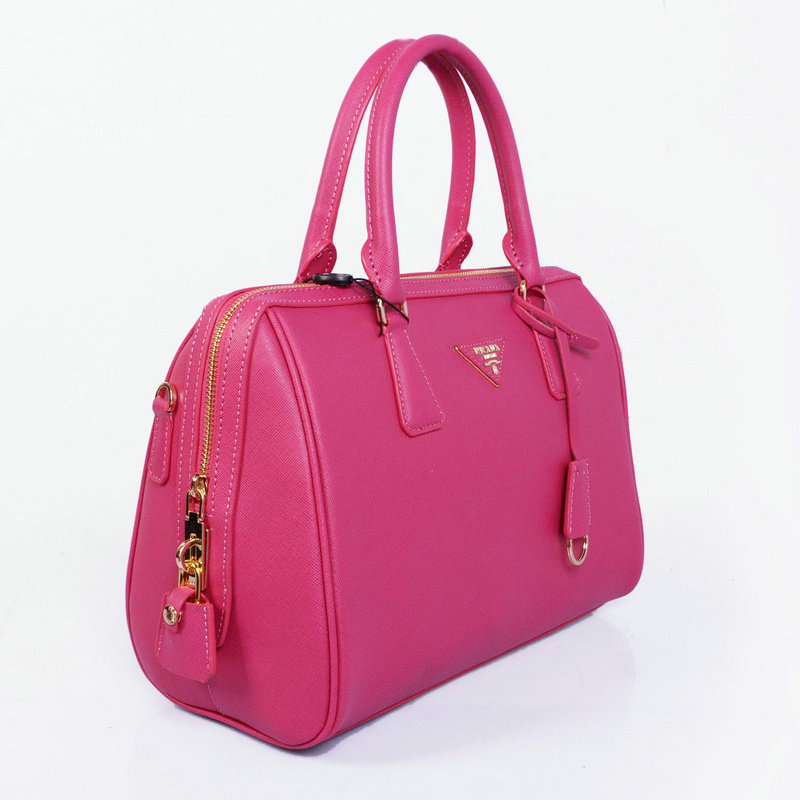 2014 Prada Saffiano Leather Two Handle Bag BN2780 rosered for sale